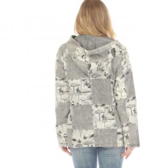 NWT  Rising International black and gray patchwork jacket - Picture 2 of 2